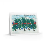 Dancing Alpine Holiday Blessing Cards (8, 16, and 24 pcs)